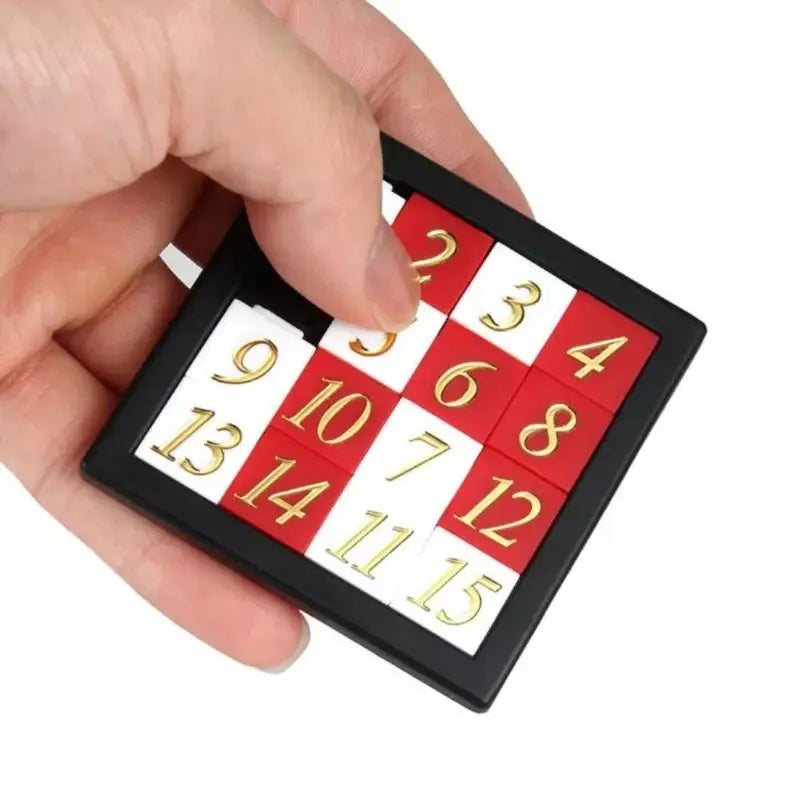 Magnetic Number Sliding Puzzle, Portable Educational Travel Toy for Kids & Adults, Silent Classroom Math Game Logic Brain Teaser