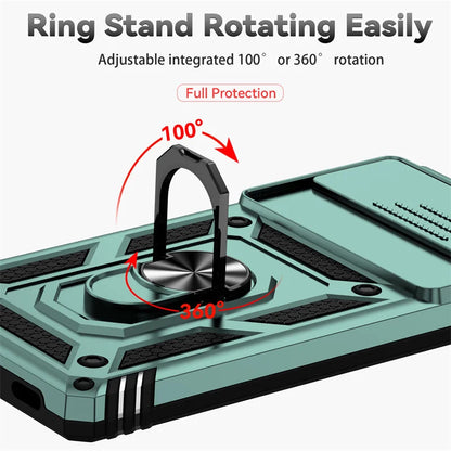 Slide Camera Protect Cover For Google Pixel 6 7 8 Pro Pixel8 Magnetic RIng Holder Shockproof Armor Phone Case For Pixel 6A 7A 8A