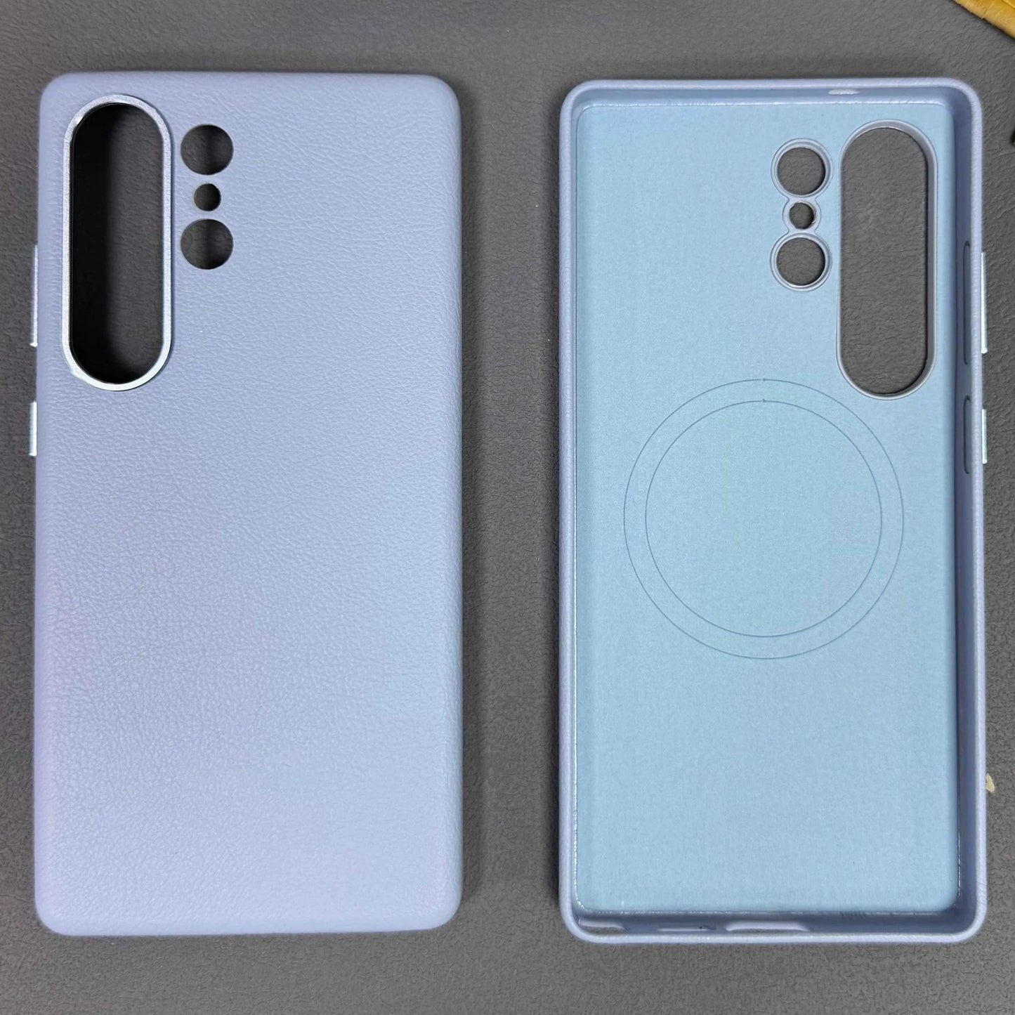 High Quality Drop Proof Leather Phone Case For Samsung Galaxy S25 Ultra Invisible Strong Magnetic Charging Protect Cover Fundas