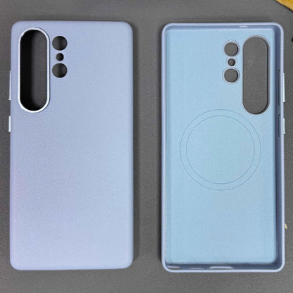 High Quality Drop Proof Leather Phone Case For Samsung Galaxy S25 Ultra Invisible Strong Magnetic Charging Protect Cover Fundas