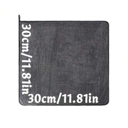 Dark gray car microfiber towel, oversized strong absorbent car wash cloth, high-efficiency cleaning wipe cloth