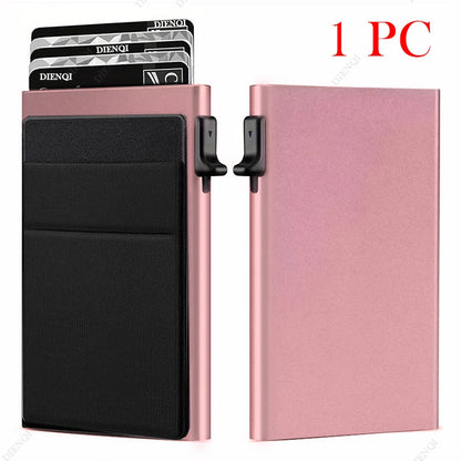 Rfid Credit Card Holder Men Thin Slim Mini Minimalist Wallets Luxury Metal Bank ID Cardholer Case Wallet for Men Carteras \[]pl/