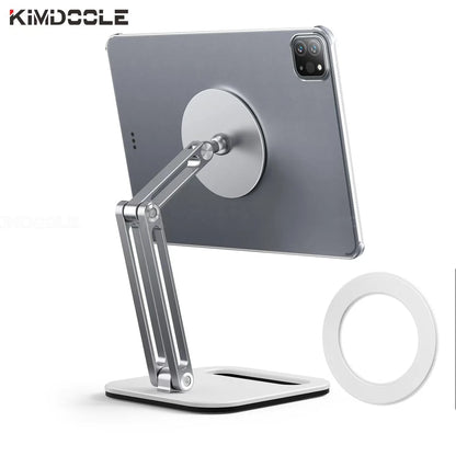 Kimdoole Metal Magnetic Tablet Holder for Table Desk Stand Suport for Ipad Pro Samsung Huawei Apple Tablet Accessories