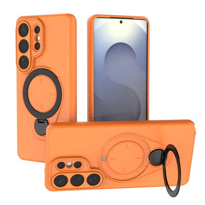 360° Rotating Magnetic Stand Phone Case For Samsung Galaxy S26 S26Plus S26Ultra Wireless Charging Shockproof Protective Cover