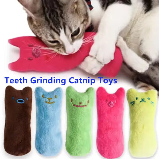2026 New Teeth Grinding Catnip Toys Funny Interactive Plush Cat Toy Claws Thumb Bite Cat Mint Pet Kitten Chewing Toy For Cats