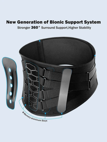 Adjustable Back Support Belt For Men, Multi-Strap Compression Design, Breathable Mesh Waist Shaper, Daily Support