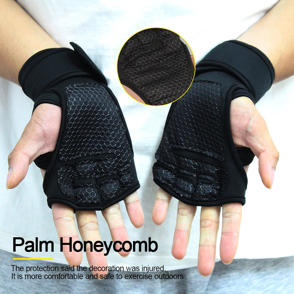 Half Finger Gym Gloves for Weightlifting & Fitness — Men & Women