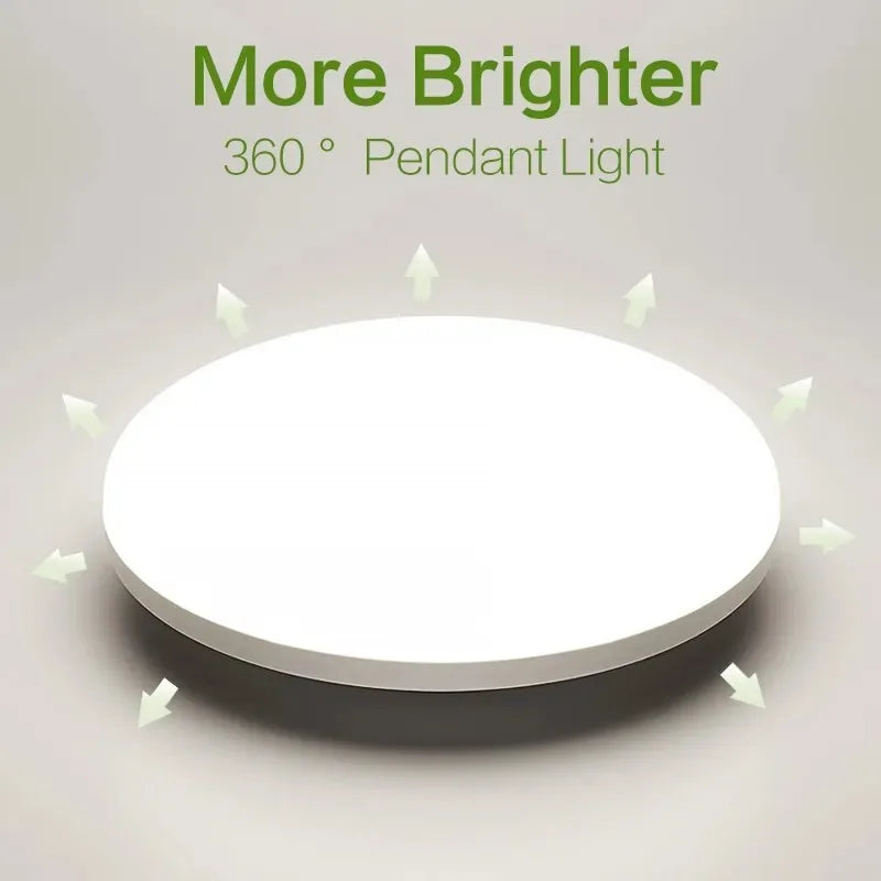 Ultra-thin Round LED Ceiling Lamp Waterproof Flush Mount Fixture 6500K Daylight Modern Home Lighting for Bedroom Kitchen Hallway