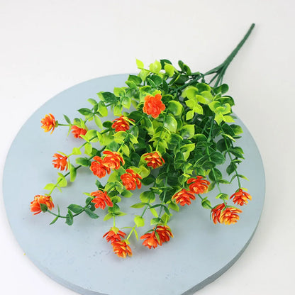 1/3 Bundle Artificial Flowers Outdoor Shrubs Plants UV Resistant Fake Flower Greenery for Office Kitchen Wedding Hotel Decor