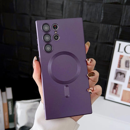 Luxury Magnetic Wireless Charging Case For Samsung Galaxy S26 S25 S24 S23 S 26 25 Ultra Plus Cases Shockproof Soft Phone Cover