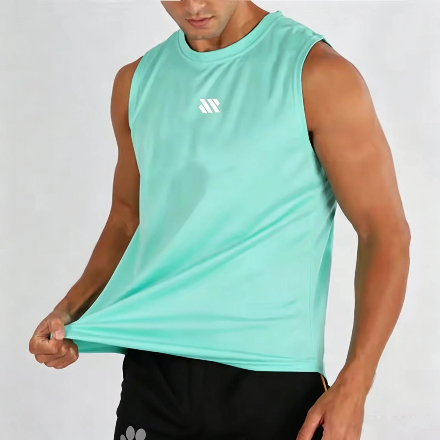 Men's Bodybuilding Vest Gym Workout Mesh Fitness Sleeveless shirt Running Tank Top Stringer Single Shirt Summer Sport Vest Men