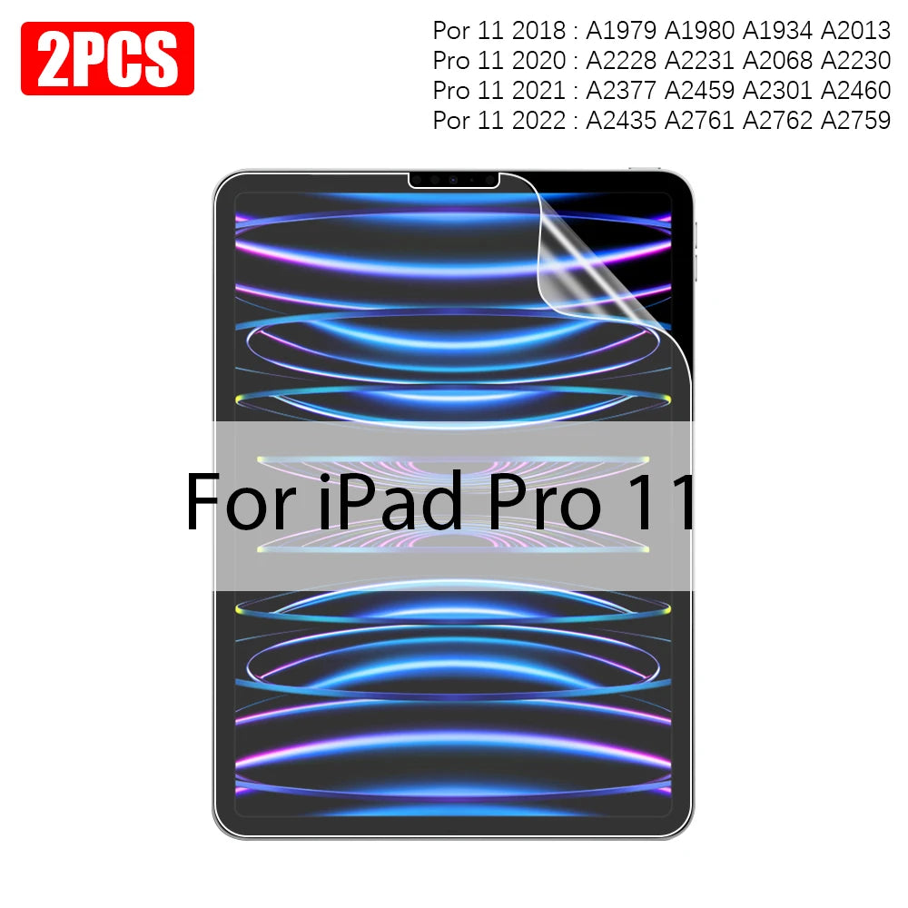 2PCS Paper Film Like For iPad 11th A16 10 9 9th 10th Generation Pro 13 M4 M5 12.9 Screen Protector Ipad Air 11 5 4 M3 M2 Mini 7