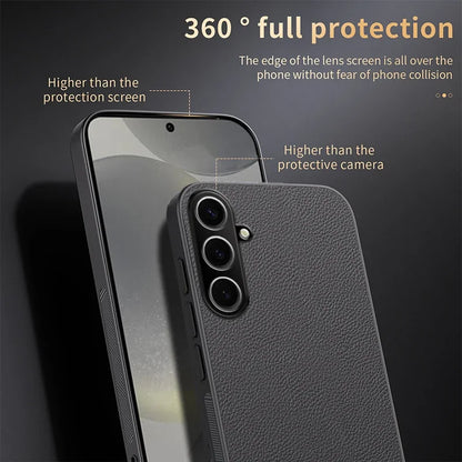 For Samsung Galaxy S25 FE Luxury Business Leather Soft Frame Magnetic Cover For Samsung Galaxy S25 FE S25FE 5G Phone Cases Capa