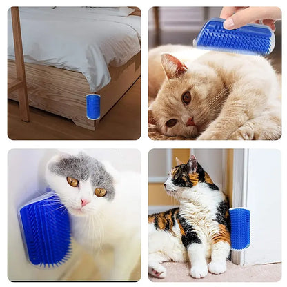 Cat Corner Grooming Brush & Removable Scratcher Comb