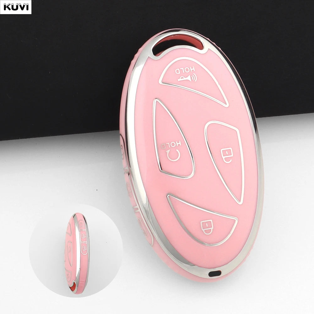 For Hyundai IONIQ 6 New Grand Prix GN7 Kona 5 7 Buttons Fashion TPU Car Remote Key Case Cover Protected Keychain Fob Accessories