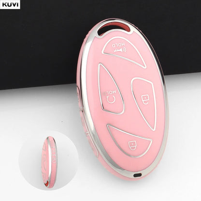 For Hyundai IONIQ 6 New Grand Prix GN7 Kona 5 7 Buttons Fashion TPU Car Remote Key Case Cover Protected Keychain Fob Accessories