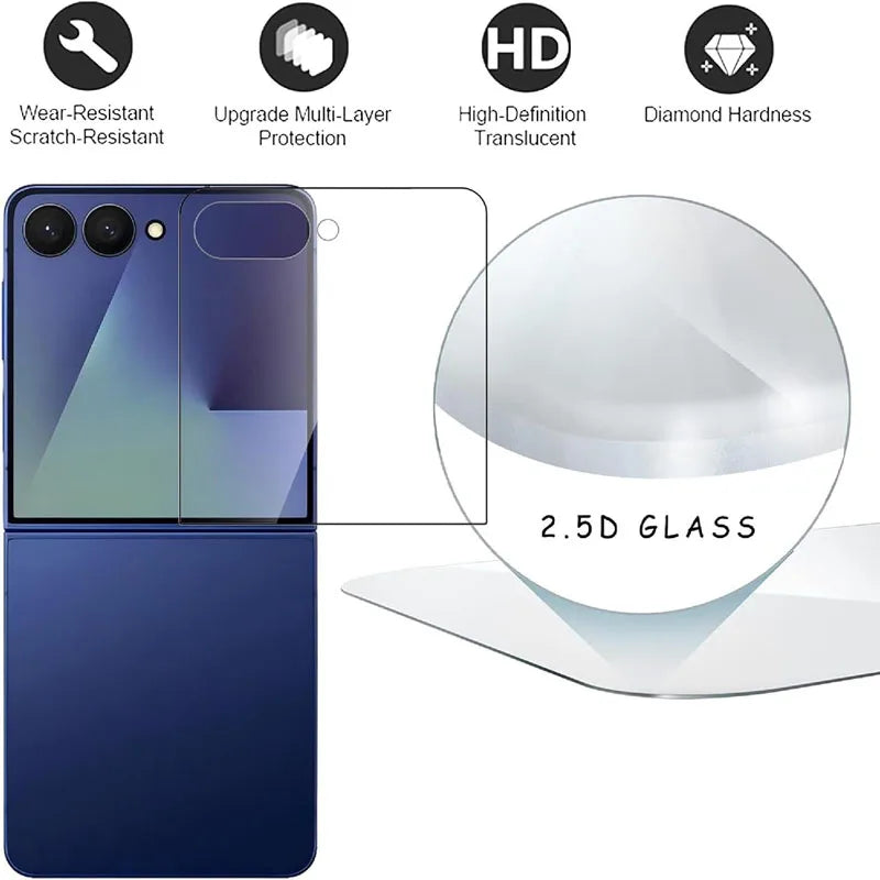 4PCS Tempered Glass For Samsung Galaxy Z Flip 7 FE 6 5 Clear Premium Screen Protector For Samsung Z ZFlip7 6 5 Flip7 Film Glass