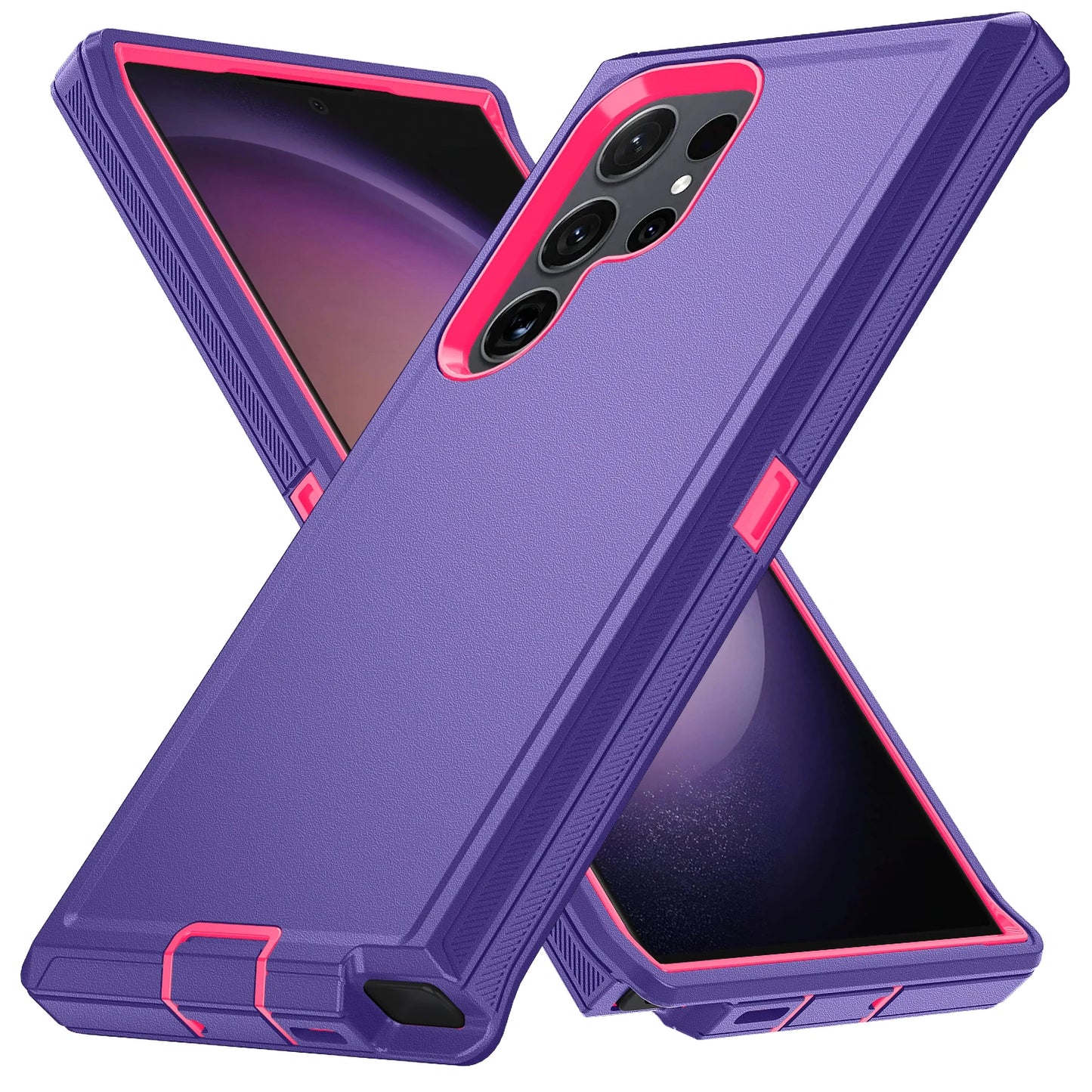 For Samsung Galaxy S25 S24 S23 S22 S21 S20 FE Plus Ultra Note 20 Armor Shockproof Defender Phone Case Hard PC+TPU Back Cover