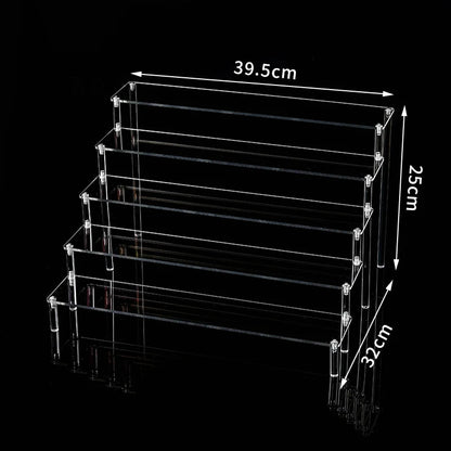 Clear Acrylic Display Stand For Anime Figures Cupcake Shelf Organizer Desserts Holder Jewels Display Risers Stand Perfume Stand