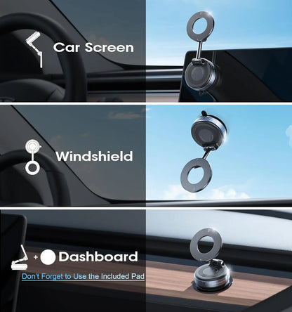 Vacuum Magnetic Universal Holder Magsafe Suction Cup Phone Holder 360 ° Adjustable Magnetic Phone Holder Foldable Pocket Size