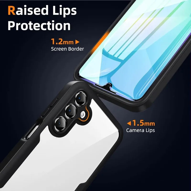Clear 360° Full Body Screen Protector Case For Samsung Galaxy A56 A36 A26 A16 A55 A35 A15 A25 5G Shockproof Phone Cover Fundas