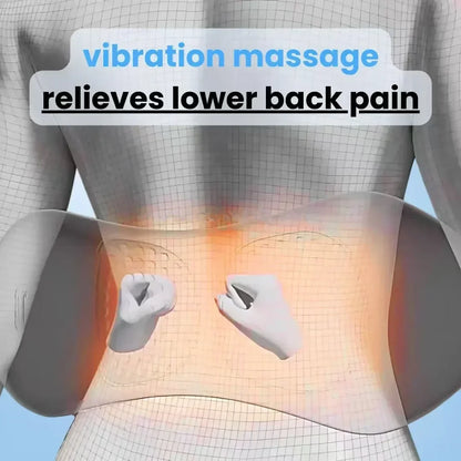 3-in-1 Back Massager Heat Vibration for Back Pain Relief Herniated Disc Stretch Support Traction Lower Back Massage Pillow