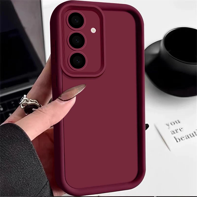 Soft TPU Case For Samsung Galaxy A56 A55 A54 A53 A35 A15 A16 A25 5G S24 S26 S25 Ultra S23 FE Candy Color Silicone Phone Cover