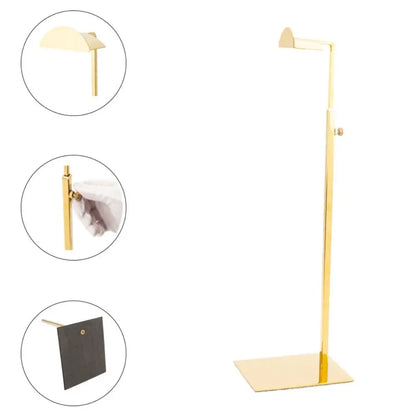 Stand Storage Adjustable Polished Gold / Silver Hanging Bag Handbag Shelf Display Stand Purses Handbag Holder Rack Organizer