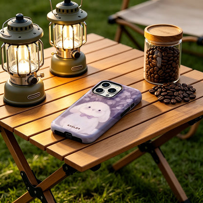 Purple Tone Stripe Heart Bumper Case Dual Layer for iPhone 17 16 15 14 Plus 13 Pro Max Shockproof Hard PC Cover