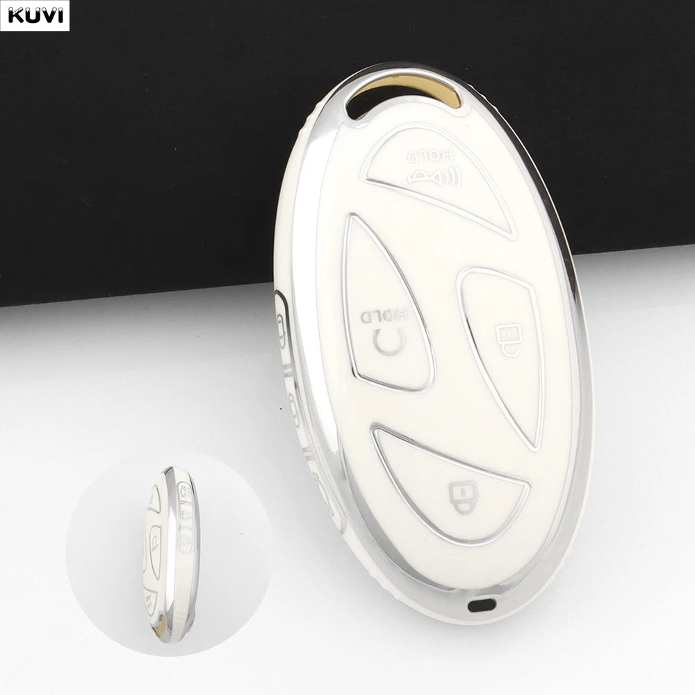 For Hyundai IONIQ 6 New Grand Prix GN7 Kona 5 7 Buttons Fashion TPU Car Remote Key Case Cover Protected Keychain Fob Accessories