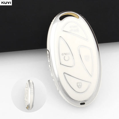 For Hyundai IONIQ 6 New Grand Prix GN7 Kona 5 7 Buttons Fashion TPU Car Remote Key Case Cover Protected Keychain Fob Accessories