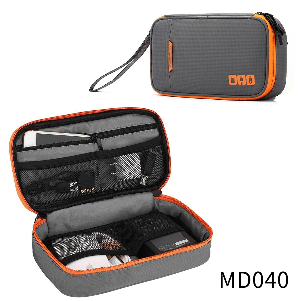 Travel Cable Organizer Bag Storage Pouch Carry Case Portable Waterproof Storage Bags for USB  Charger Cable Cord and Electronics