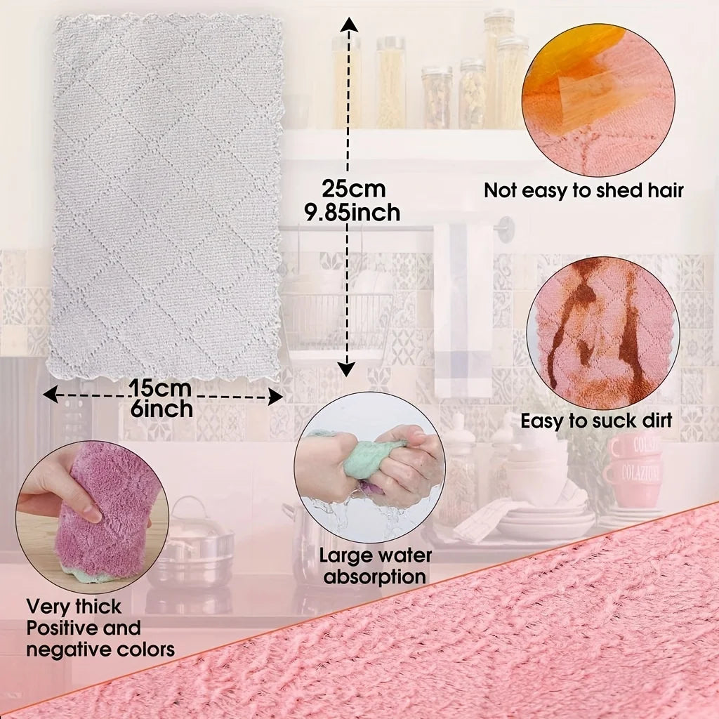 Microfiber Dish Cloths – 10-Pack Multi-Purpose Cleaning Towels