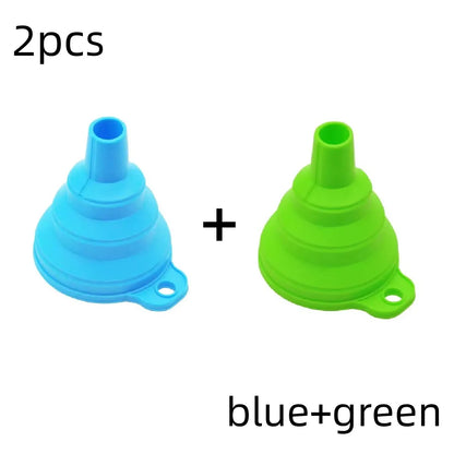 Mini Foldable Funnel Silicone Collapsible Portable Funnels for Fuel Hopper Beer Oil Kitchen Accessories Tools Items