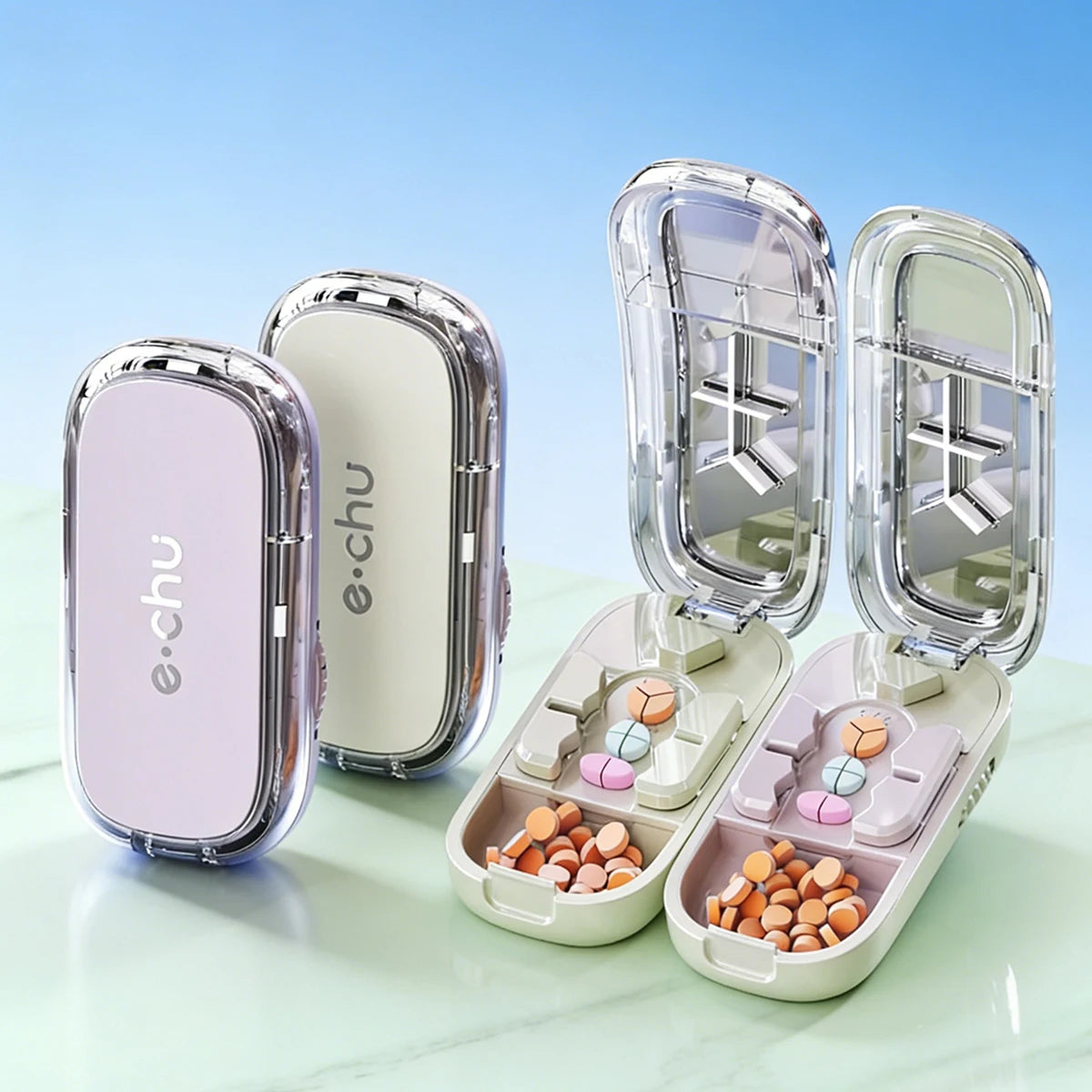 Portable Pill Splitter Pill Divider, and Pill Cutter That Can Precisely and Evenly Split Pills into Halves, Thirds, and Quarters