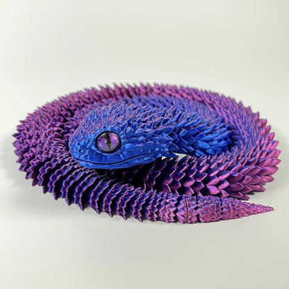 63cm 3D printed viper decoration, glowing figures with movable joints, animal models that can swing, household bookshelf toys
