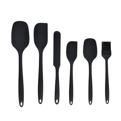 Silicone Kitchenware 6-Piece Set, Cream Scraper, Spatula, Oil Brush, Size Scraper Set Baking Tool, Non-Integrated Hand