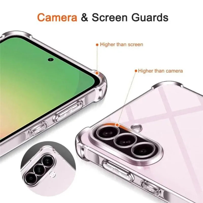 Case For Samsung Galaxy A57 A56 A55 A37 A36 A35 A16 A15 A26 A25 A54 Protective Cover Four Corners Shockproof Bumper Coque Fundas