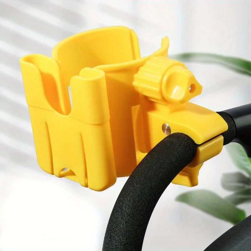 2-in-1 Universal Stroller Water Cup Holder With Phone Holder, Universal Bottle Holder For Wheelchair stroller Accessories