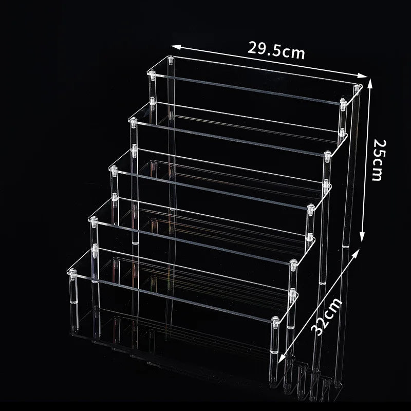 Clear Acrylic Display Stand For Anime Figures Cupcake Shelf Organizer Desserts Holder Jewels Display Risers Stand Perfume Stand