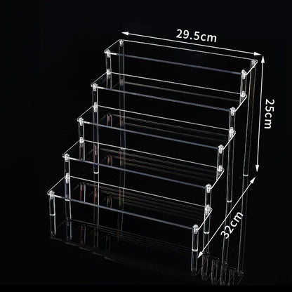 Clear Acrylic Display Stand For Anime Figures Cupcake Shelf Organizer Desserts Holder Jewels Display Risers Stand Perfume Stand