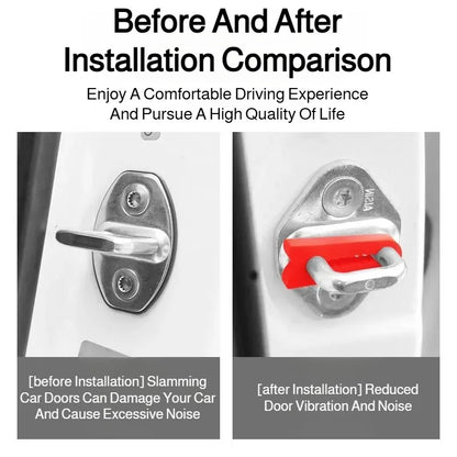 Auto Door Shockproof Cushions, Thickened Shock Absorber Muffler Pads, Noise Reduction Gaskets for Car Door Closing Modification