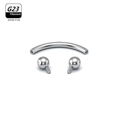 G23 Titanium Eyebrow Piercing Jewelry with Zircon – 1/5/50pcs Wholesale