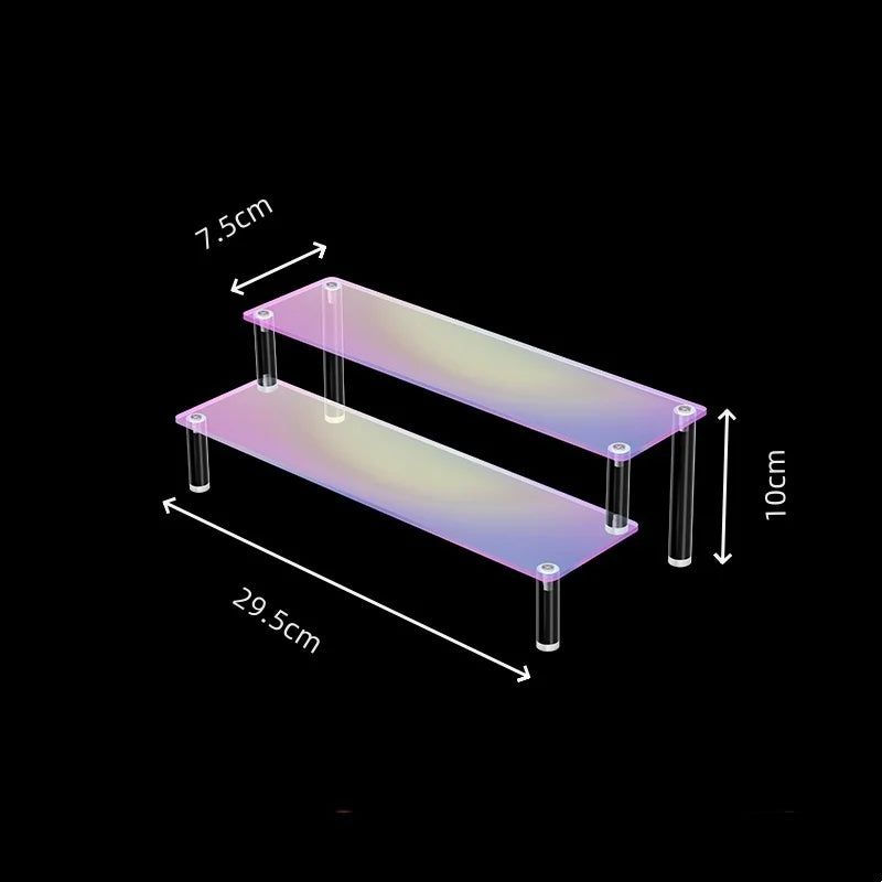 Clear Acrylic Display Stand For Anime Figures Cupcake Shelf Organizer Desserts Holder Jewels Display Risers Stand Perfume Stand