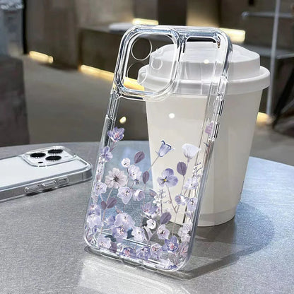 Cute Flower Clear Case For Samsung Galaxy A56 5G A57 A36 S26 S25 Ultra S24 FE S23 Case A37 A55 A54 A26 A07 A17 Shockproof Cover