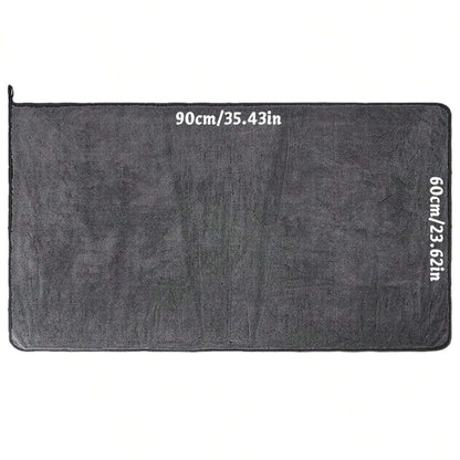 Dark gray car microfiber towel, oversized strong absorbent car wash cloth, high-efficiency cleaning wipe cloth