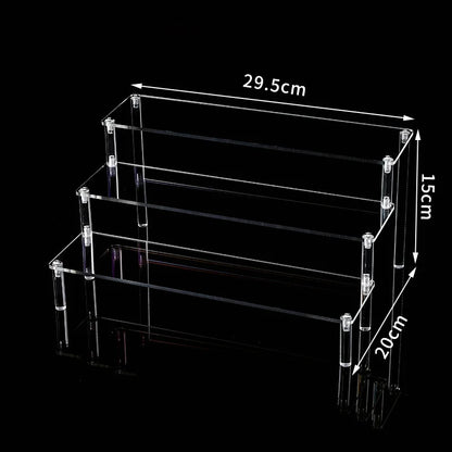 Clear Acrylic Display Stand For Anime Figures Cupcake Shelf Organizer Desserts Holder Jewels Display Risers Stand Perfume Stand