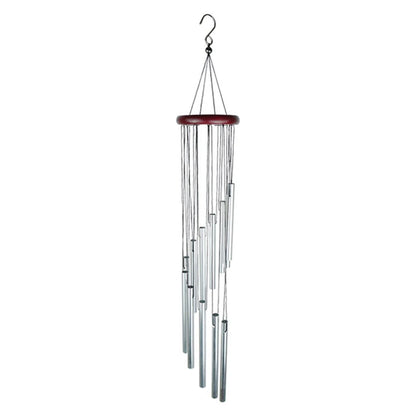 1Piece 12-Tube Aluminum Alloy Wind Chimes Set with Hook Gold/Silver Bells Outdoor Home Wedding Party Memorial Decoration Gifts