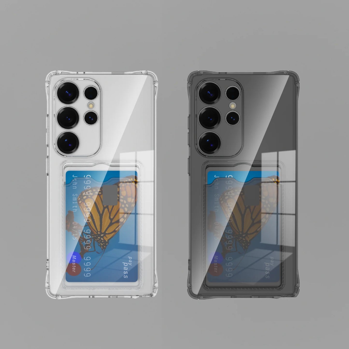 Card Slot Shockproof Clear Case For Samsung Galaxy A57 A37 A27 A07 A17 A06 A16 A26 A36 A56 A05 A05S A15 A25 A35 A55 Soft Cover