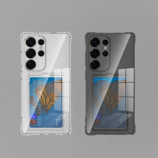 Card Slot Shockproof Clear Case For Samsung Galaxy A57 A37 A27 A07 A17 A06 A16 A26 A36 A56 A05 A05S A15 A25 A35 A55 Soft Cover